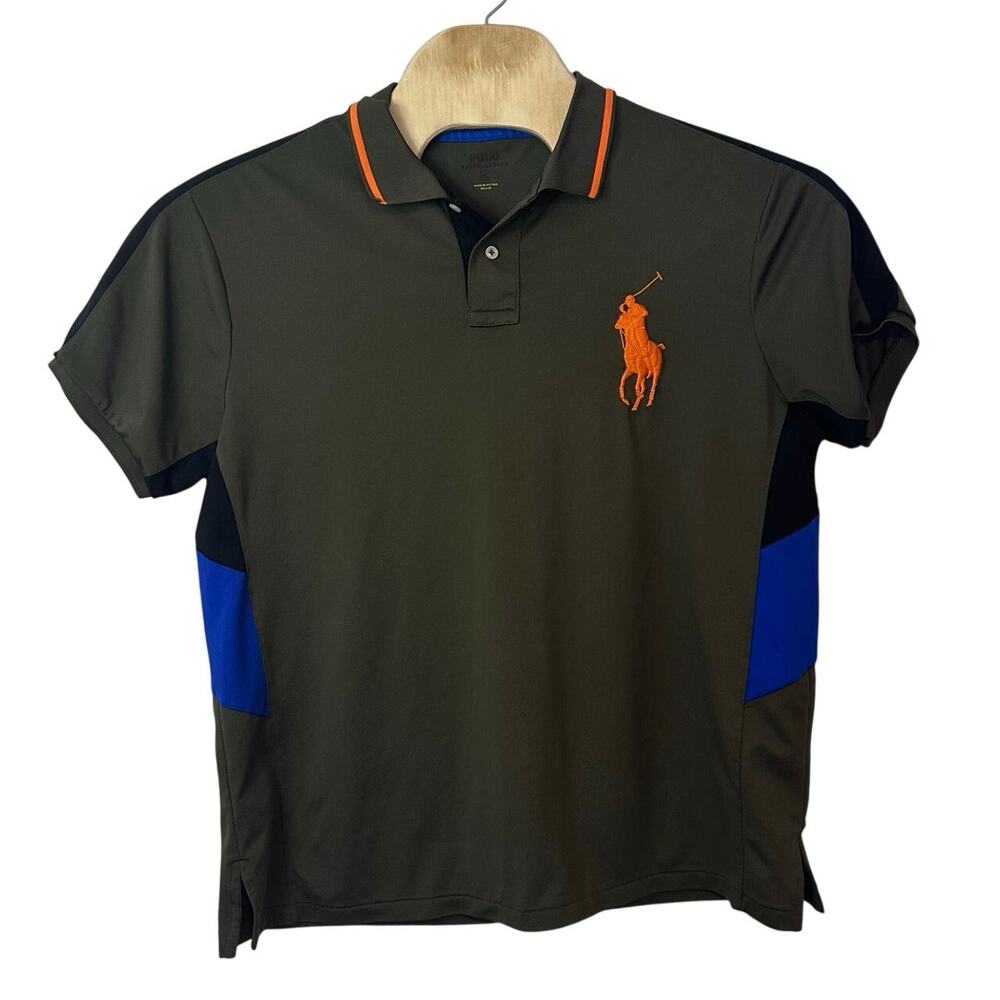 Polo Ralph Lauren Men’s‎ Big Pony Polo Shirt Size XL Colorblock Logo Sporty